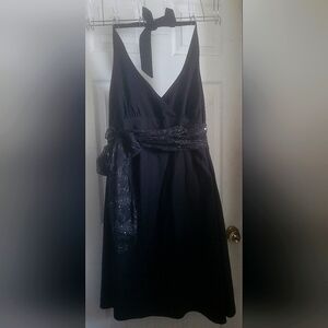 Torrid Black Sundress/Cocktail with tie Halter Neckline